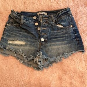 High waist denim shorts